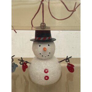Set Of 6 Hallmark Festive Snowman Ornaments With Glittery Finish & Holiday Acces